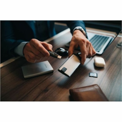 Microban 32GB Store 'n' Go V3 USB 3.2 Gen 1 Flash Drive - Gray - 32 GB - USB 3.2 (Gen 1) Type A - Gray - Lifetime Warranty - 1 Each BLACK & GRAY 