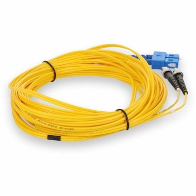 AddOn 5m ST to SC Yellow OS2 Duplex OFNR (Riser-Rated) SMF Fiber Patch Cable - Fiber Optic for Network Device - 5m - 2 x ST Male Network - 2 x SC Male Network - Yellow  CABL 
