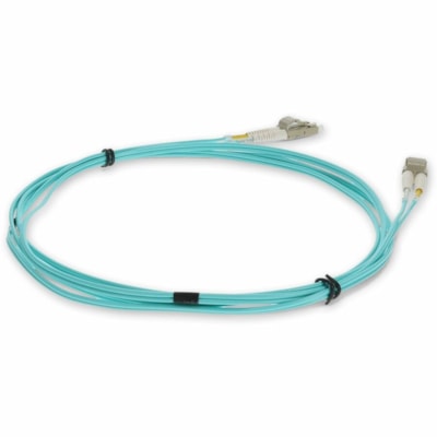 AddOn 3m LC to LC Aqua OM3 Duplex OFNR (Riser-Rated) Fiber Patch Cable - 9.8 ft (3 m) Fiber Optic Network Cable for Network Device - First End: 2 x LC Network - Male - Second End: 2 x LC Network - Male - Patch Cable - LSZH, OFNR, Riser, Plenum - Aqua - 1.0  CABL 