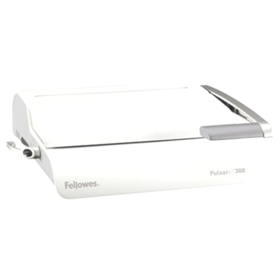 Fellowes Pulsar(tm)+ 300 Comb Binding Machine w/Starter Kit - CombBind - 300 Sheet(s) Bind - 20 Punch - Letter - 5.13" (130.30 mm) Height x 18.13" (460.50 mm) Width x 15.38" (390.65 mm) Depth - White, Black Binding Machine with Binding S tarter Kit