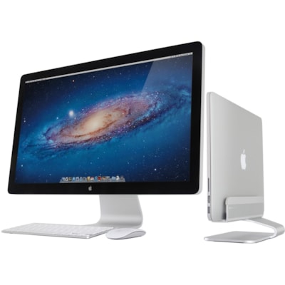 Rain Design mTower Vertical Laptop Stand - Silver - mTower gives your notebook the illusion of floating for a clean and sleek desktop setup when using an external monitor as the single display while taking up only about a third of your notebooks footprint.  STND 