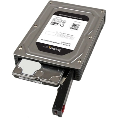 StarTech.com 2.5" to 3.5" SATA Aluminum Hard Drive Adapter Enclosure with SSD / HDD Height up to 12.5mm - Turn a 2.5" SATA HDD/SSD into a 3.5" SATA Drive - 2.5 to 3.5 HDD Adapter - 2.5in HDD Converter - 2.5 to 3.5 SATA Adapter - SATA Hard Drive Converter Enclosure - SATA Converter Enclosure - Use a  to a 3.5inch SATA Drive -2.5 t o 3.5 HDD Adapter -2