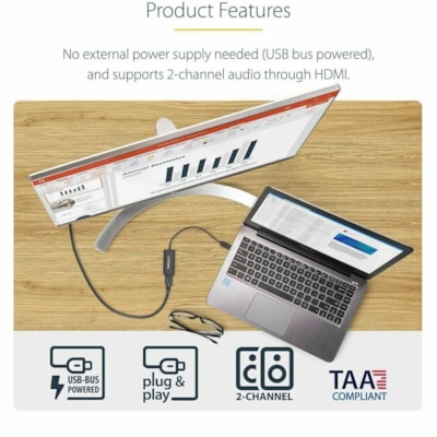 StarTech.com USB 3.0 to HDMI Adapter, USB to HDMI Monitor Converter for Windows, 1080P (no support for macOS/ChromeOS/Linux) - TAA - Windows only; No support for macOS, ChromeOS or Linux - Works w/ Windows X86/X64/ARM (Intel, AMD, Snapdragon X Copilot+ PC) - Connect your computer to an HDMI monitor  acOS  ChromeOS or Linux - Work s w/ Windows X86/X64