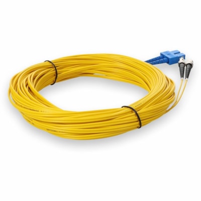 AddOn 15m ST to SC Yellow OS2 Duplex OFNR (Riser-Rated) SMF Fiber Patch Cable - 49.2 ft (15 m) Fiber Optic Network Cable for Network Device - First End: 2 x SC Network - Male - Second End: 2 x ST Network - Male - Patch Cable - Riser, OFNR - 9/125 µm - Yellow - 1.0  CABL 