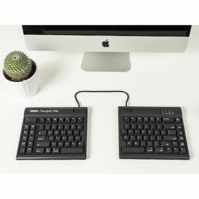 Kinesis Freestyle2 Blue for Mac Bluetooth - Wireless Connectivity - Bluetooth - 30 ft (9144 mm) - Mac OS X 10.4 Tiger, Windows, iOS - English - QWERTY Layout - iMac, MacBook, iPad, iPhone - PC, Mac - Membrane/Rubber Dome Keyswitch - Proprietary Battery Size Battery Size Supported hannel Bluetooth Split Adjusta ble Separated Keyboa