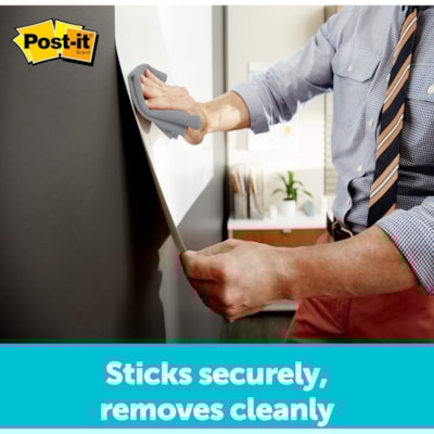 Post-it® - Rouleau effaçable à sec DEF3X2 - Surface Blanc - largeur de 24 po (609,60 mm) x longueur de 36 po (914,40 mm) - Film Blanc - Rectangle - Souple, Ant-tache, Autocollant - 1 / emballage DEF3X2-C  .609 M X .914 M 