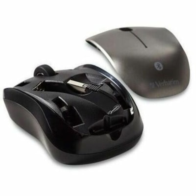 Verbatim Bluetooth Wireless Tablet Multi-Trac Blue LED Mouse - Graphite - Blue LED/Optical - Wireless - Bluetooth - 1600 dpi - Scroll Wheel - 3 Button(s) - Symmetrical - 1 Each OPTICAL MULTI-TRAC BLUE LED