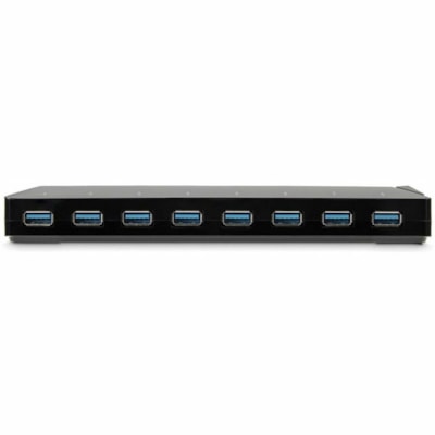 StarTech.com 10-Port USB 3.0 Hub with Charge and Sync Ports - 2 x 1.5A Ports - Desktop USB Hub and Fast-Charging Station - Add ten USB 3.0 (5Gbps) ports including two charging downstream ports to your computer - 10-Port USB 3.0 hub w/ 2 x 1.5A charge & sync ports - Desktop USB hub & charging station  PERP 