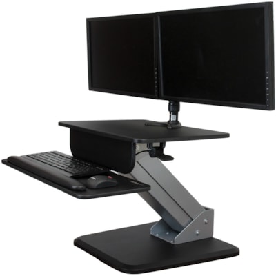 StarTech.com Height Adjustable Standing Desk Converter - Sit Stand Desk with One-finger Adjustment - Ergonomic Desk - Turn your desk into a sit-stand workspace with easy height adjustment for increased comfort and productivity - Sit-to-Stand Workstation - Pneumatic spring for one-touch adjustment -   STND 