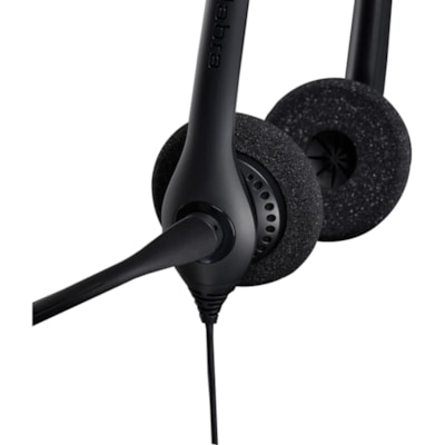 Jabra - BIZ - Casque 1500 - Stéréo - Déconnexion rapide - Filaire - 150 Ohm - 20 Hz à 4,50 kHz - Sur tête - Binaural - Supra-aural - 3,1 pi (0,95 m) Câble - Antibruit - Noir anceling microphone - Headset - Wired - On-Ear - Q