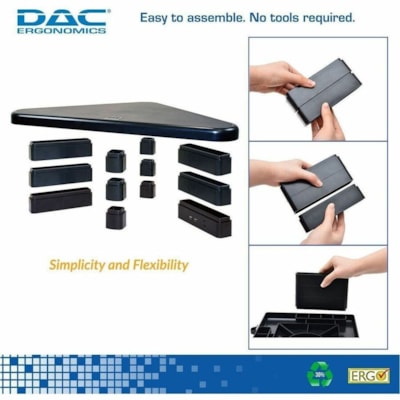 DAC® - Support d'angle réglable Stax MP-214 pour écran/portable, 2 ports USB - 66 lb (29937,10 g) Capacité de charge - 4,75 po (120,65 mm) Hauteur x 19,50 po (495,30 mm) Largeur x 15 po (381 mm) Profondeur - Noir - Pour Moniteur, Ordinateur Portable, Imprimante, Tél&e HEIGHT ADJUSTABLE SUPPORTS UP TO 66 LBS