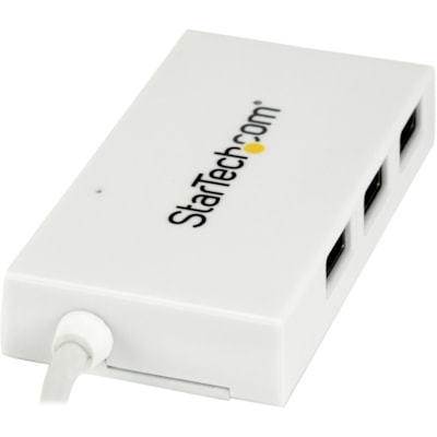 StarTech.com 4 Port USB C Hub with 1x USB-C & 3x USB-A (SuperSpeed 5Gbps) - USB Bus Powered - Portable/Laptop USB 3.0 Type-C Hub - White - Portable 4 Port USB-C hub - USB Type-C laptop to 3 USB-A/1 USB-C - SuperSpeed 5Gbps (USB 3.0/USB 3.1/3.2 Gen 1) - USB bus powered draw up to 15W (3A/5V) total sh B Type-C laptop to 3 USB-A/1 U SB-C - SuperSpeed 5G