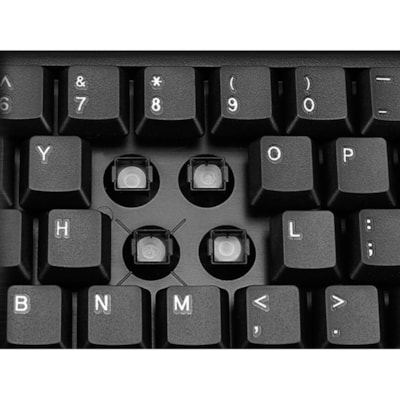 Adesso WKB-1330CB 2.4 GHz Wireless Desktop Keyboard and Mouse Combo - USB Membrane Wireless RF 2.40 GHz Keyboard - 103 Key - English (US) - Black - USB Wireless RF Mouse - Optical - 1200 dpi - Scroll Wheel - QWERTY - Black - Internet Key, Play/Pause, Previous Track, Next Track, Volume Down, Volume U ize with full desktop function ality.  Multimedia a