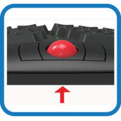 Adesso Tru-Form Media 3150 - 2.4 GHz Wireless Ergo Trackball Keyboard - Wireless Connectivity - RF - 30 ft (9144 mm) - 2.40 GHz - USB 2.0 Interface - 87 Key(s) - 20 Hot Key(s) - On/Off Switch, Connect, Play/Pause, Stop, Previous Track, Next Track, Mute, Volume Up, Volume Down Hot Key(s) - Windows Vi rgo  Mini Trackball Keyboard.  Removeable 1000 tra