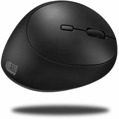 Adesso Tru-Form Wireless Ergo Mini Keyboard & Mouse - USB Membrane Wireless RF Keyboard - 87 Key - English (US) - Black - USB Wireless RF Mouse - Optical - 1600 dpi - Scroll Wheel - QWERTY - Black - Play/Pause, Stop, Forward, Volume Up, Volume Down, Mute, Skip Backward Hot Key(s) - Right-handed - AA  