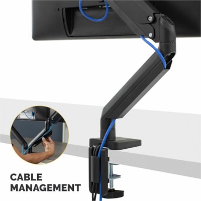 Fellowes Platinum Series Single Monitor Arm - Height Adjustable - 1 Display(s) Supported - 19.7" to 32" Screen Support - 17.60 lb (7983.23 g) Load Capacity - 75 x 75, 100 x 100 - VESA Mount Compatible - Steel - 1 Unit 2 USBPORTS.CLAMP/GROMMET MOUNT HOLDS 30"/20 LBS MONITOR