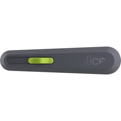 Slice Auto Retract Utility Knife - Ceramic Blade - 0.90" (22.86 mm) Height x 1.40" (35.56 mm) Width x 6.10" (154.94 mm) Length - Retractable, Non-sparking, Non-conductive, Rust-free Blade, Durable, Ambidextrous, Comfortable - Glass-filled Nylon, Stainless Steel, Zirconia, Carbon Steel - Gray, Green  AUTO-RECTRACTABLE 