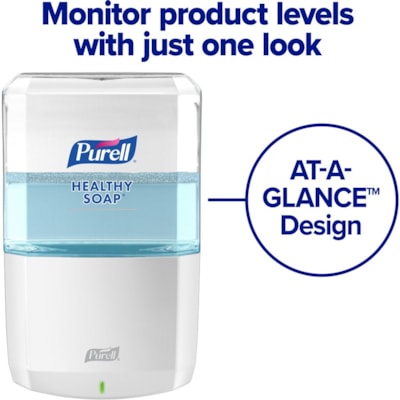 PURELL® - Distributeur de savon ES8 - Automatique - 1,20 L Capacité - Sans contact, Rechargeable, Fixation Murale - Blanc - 1 chaque  
