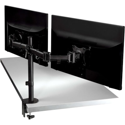 3M Clamp Mount for Monitor - Black - Height Adjustable - 2 Display(s) Supported - 28.5" (723.90 mm) Screen Support - 40 lb (18143.69 g) Load Capacity - 75 x 75, 100 x 100 - Steel - 1 Each  