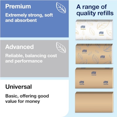 TORK - Distributeur de serviettes en papier Xpress - Dispenser Sans tâches Enchevêtré - hauteur de 7,90 po (200,66 mm) x largeur de 12,70 po (322,58 mm) x profondeur de 4,60 po (116,84 mm) - Plastique, Métal - Compacte, Verrouillable - 1 chaque COUNTERTOP MULTIFOLD SILVER DISPENSER