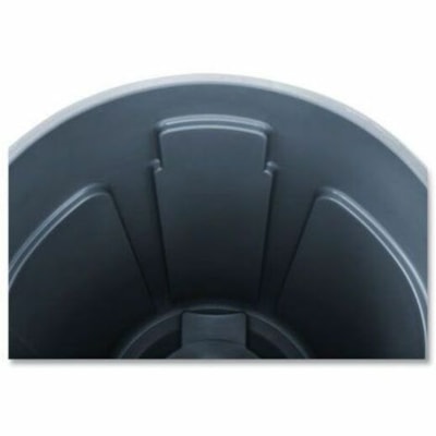 Rubbermaid Commercial 2632 32 Gallon BRUTE Container - 121.13 L Capacity - Round - Crack Resistant, Crush Resistant, Fade Resistant, Warp Resistant, UV Resistant, Dent Resistant, Chemical Resistant - 27.8" (706.12 mm) Height x 21.9" (556.26 mm) Width x 21.9" (556.26 mm) Diameter - Plastic - Gray - 6 W/O LID  GREY 