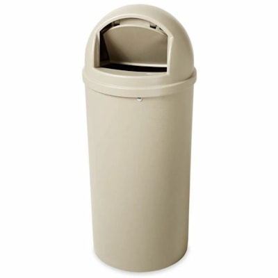 Rubbermaid Commercial Marshal Classic Container, 15 Gal, Beige - 15 gal (56781.17676 mL) Capacity - Scratch Resistant, Domed top - 27.2" Height x 15.3" Width x 15.3" Depth - Resin - Beige - 1 Each INERS 15 GAL.  BEIGE /2IN.H  BEIGE