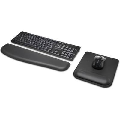 Kensington ErgoSoft Wrist Rest Mouse Pad - 0.83" (21 mm) x 7.68" (195 mm) Dimension - Gel - Skid Proof BLACK MOUSE PAD 