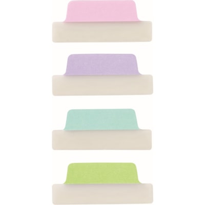 Avery® - Onglet dossier Ultra Tabs - 48 Onglet(s) - hauteur de l'onglet 1 po (25,40 mm) x largeur de l'onglet 2,50 po (63,50 mm) - Tab clair Film, Bleu pastel Papier, Rose pastel, Violet Pastel, Vert pastel - 48 / emballage PK/48  TWO SIDED  WRITABLE 