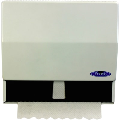 Frost - Distributeur de serviettes en papier universel - Dispenser Blanc Pli simple, Rouleau - Acier - Résistants, Durable, Porte à charnières - 1 chaque BLANC 