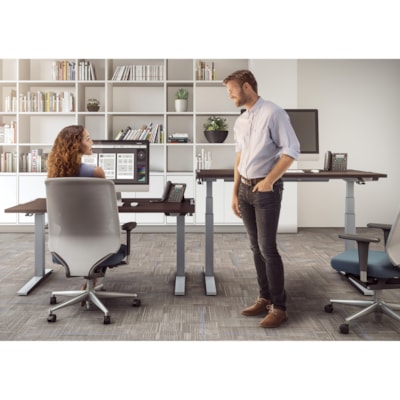 Fellowes High-Pressure Laminate Desktop - Mahogany Rectangle, High Pressure Laminate (HPL) Top - 220 lb (99.79 kg) Capacity - 60" (1524 mm) Table Top Length x 30" (762 mm) Table Top Width x 30" (762 mm) Table Top Depth x 1.1" (28.70 mm) Table Top Thickness - Assembly Required - Mahogany - 1 Each  - Mahogany 