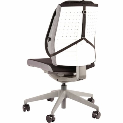 Fellowes Office Suites(tm) Mesh Back Support - Strap Mount - Black - Mesh Fabric - 1 Each ck Support 