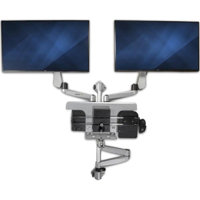 StarTech.com Wall Mount Workstation - Foldable Ergonomic Standing Desk - Height Adjustable Dual 30" VESA Monitor Arm & Keyboard/Mouse Tray - Ergonomic standing wall-mount workstation - VESA dual monitor arm for 30in (19.8lb) displays - Wall mounted foldable sit-stand desk - One-touch height adjustab workstation - VESA dual monito r arm for 30in (19.8