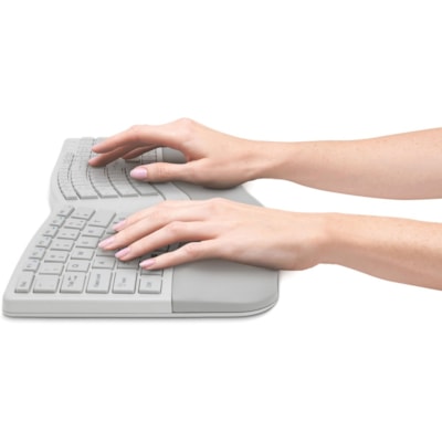 Kensington Pro Fit Ergo Wireless Keyboard and Mouse-Gray - USB Wireless Bluetooth/RF 4.0 Keyboard - Gray - USB Wireless Bluetooth/RF Mouse - Gray - Compatible with PC, Mac - Retail YBD AND MSE 