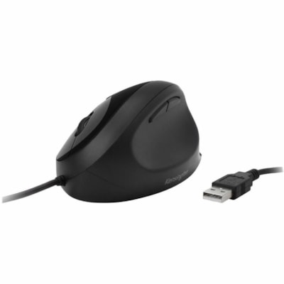 Kensington Pro Fit Ergo Wired Mouse - Black - Optical - Cable - Black - USB Type A - 3200 dpi - Scroll Wheel WIRED / USB - BLACK 