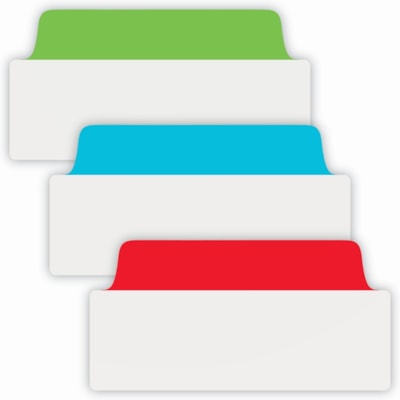 Avery® - Onglet dossier Ultra Tabs - 1152 Onglet(s) - hauteur de l'onglet 1,50 po (38,10 mm) x largeur de l'onglet 3 po (76,20 mm) - Tab Rouge Film, clair Papier, Bleu, Vert - 24 emballage - 48 / Carton PK/24  2 SIDED WRITABLE FILING 