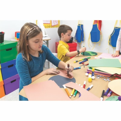 Prang - Papier de bricolage P6517 - Projet scolaire, Project Art, Projet artisanal, Artisanat en papier - format 18 po (457,20 mm) x 24 po (609,60 mm) - 78 g/m² Grammage - Variées - Pâte mécanique - 50 / emballage COULEUR ASSORTIE 18X24 PO  50/PAQUET
