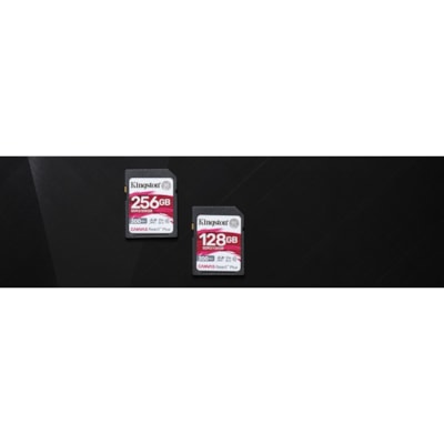Kingston Canvas React Plus 256 GB Class 10/UHS-II (U3) SDXC - 300 MB/s Read - 260 MB/s Write  FLSH 