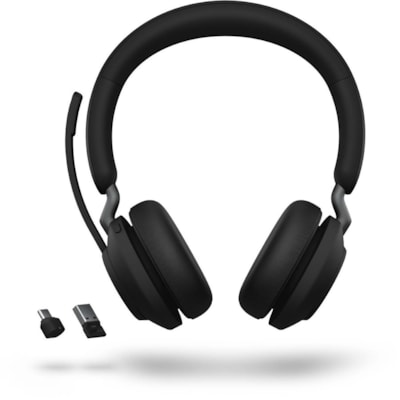Jabra Evolve2 65 Headset - Microsoft Teams Certification - Stereo - Wireless - Bluetooth - 98.4 ft (30 m) - Over-the-head - Binaural - Supra-aural - Black TEREO BLK 