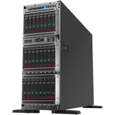 HPE ProLiant ML350 G10 4U Tower Server - 1 Xeon Silver 4210R 2.40 GHz - 16 GB RAM - Serial ATA/600, 12Gb/s SAS Controller - 2 Processor Support - 1.50 TB RAM Support - DDR4 SDRAM - Up to 16 MB Graphic Card - Gigabit Ethernet - 8 x SFF Bay(s) - Hot Swappable Bays - 1 x 800 W Svr 