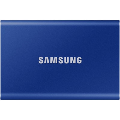Samsung T7 MU-PC2T0R/WW 1 TB Portable Solid State Drive - External - PCI Express NVMe - Indigo Blue - Gaming Console, Desktop PC, Smartphone, Tablet Device Supported - USB 3.2 (Gen 2) Type C - 1050 MB/s Maximum Read Transfer Rate - 256-bit Encryption Standard - 3 Year Warranty PRTBL SSD-BLU 