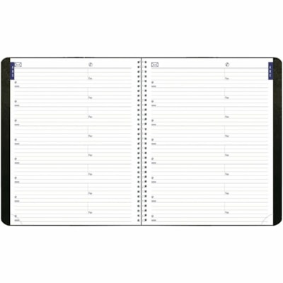 Blueline 2026 DuraGlobe 14-Month Monthly Planner - December to January - 8-7/8" x 7-1/8" - Black - Bilingual - Monthly - 14 Month - December 2025 to January 2027 - 7:00 AM to 6:00 PM - Hourly - 1 Month Double Page Layout - 7 1/8" (180.98 mm) x 8 7/8" (225.43 mm) Sheet Size - Twin Wire - Black - Pape  