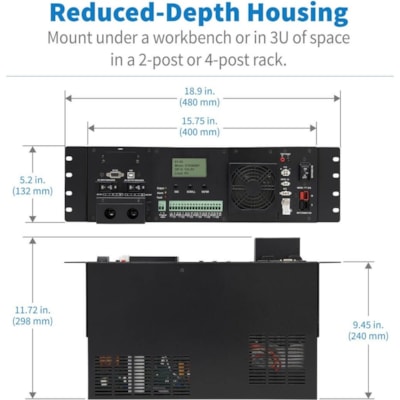 Tripp Lite series SmartPro SMART1548ET 1500VA Rack-mountable UPS - 3U Rack-mountable - AVR - 120 V AC Input - 120 V AC Output - Single Phase - Serial Port   PERP 