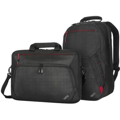 Lenovo Essential Plus Carrying Case Rugged (Backpack) for 15.6" Notebook - Black - Weather Resistant, Wear Resistant - Ballistic Nylon, Polyethylene Terephthalate (PET), Polyester Body - Hand Grip, Shoulder Strap, Handle, Carrying Strap  CASE 