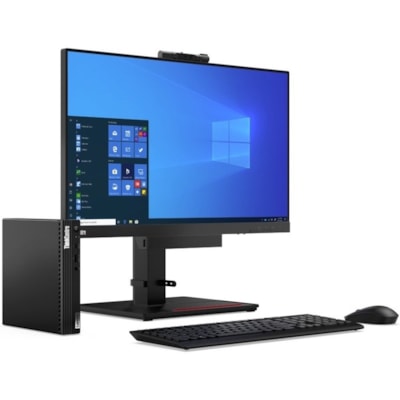 Lenovo ThinkCentre M75q Gen 2 11JJ000GCA Desktop Computer - AMD Ryzen 3 4350GE - 4 GB - 1 TB HDD - Tiny - Raven Black - Windows 10 Pro 64-bit - French Keyboard - IEEE 802.11ac - 65 W B 1X1TB FR 
