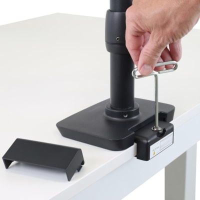 Ergotron Desk Mount for LCD Monitor - Matte Black - Height Adjustable - 1 Display(s) Supported - 34" Screen Support - 25 lb (11339.81 g) Load Capacity - 75 x 75, 100 x 100 - Aluminum LOW PROFILE  MBK 