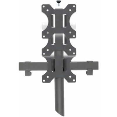 Manhattan 461658 Desk Mount for LCD Monitor, Display, Monitor - Black - Height Adjustable - 3 Display(s) Supported - 13" to 27" Screen Support - 46.30 lb (21000 g) Load Capacity - 75 x 75, 100 x 100 - VESA Mount Compatible - Steel, Cast Metal th Center Mount and Double-Lin k Swing Arms Support