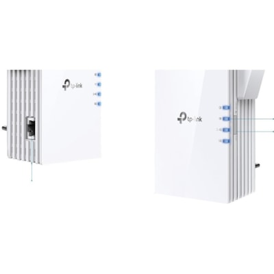 TP-Link RE605X 802.11ax 1.76 Gbit/s Wireless Range Extender - 2.40 GHz, 5 GHz - 2 x External Antenna(s) - MIMO Technology - 1 x Network (RJ-45) - Gigabit Ethernet - 10 W - 1  
