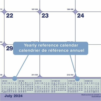 Blueline Academic Monthly Desk Pad - Academic - Monthly - 1 Year - July 2024 to July 2025 - 1 Month Single Page Layout - Desk Pad - Pressboard - Tear-off, Reinforced Corner - 1 Each  