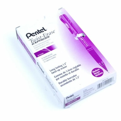 Pentel TwistErase Mechanical Pencil - 0.7 mm (0.03") Purple Lead - Refillable - 12 / Box  