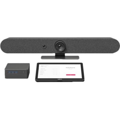 Logitech Rally Bar Mini Video Conferencing Camera - 30 fps - Graphite - USB 3.0 - 1 Each - 4K - 3840 x 2160 Video - 120° Angle - Wall - 4x Digital Zoom - Microphone - Wireless LAN - Network (RJ-45) - For Computer, TV - Windows 10, Windows 11, macOS - Yes - Built-in Speaker, Plug & Play, Micropho  